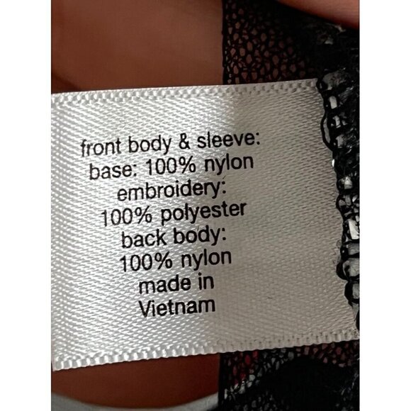 Lane Bryant Top Women 14 Black Sheer Floral Mesh Feminine Boho Western Classic - Picture 7 of 12